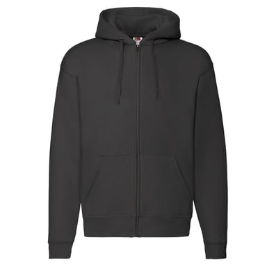 Fruit of the Loom - "Premium" Hoodie mit durchgehendem Reißverschluss für Herren (Schwarz)