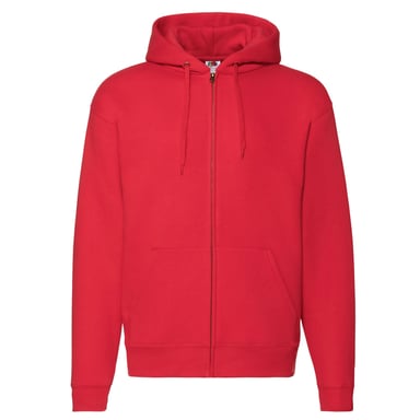 Fruit of the Loom - "Premium" Hoodie mit durchgehendem Reißverschluss für Herren (Rot)