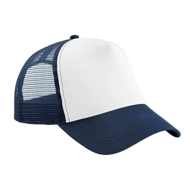 Beechfield - Trucker Cap Snapback für Kinder (Dunkelblau/Weiß)