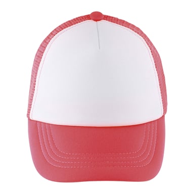 SOLS - "Bubble" Baseball-Mütze für Kinder (Weiß/Neon-Koralle)