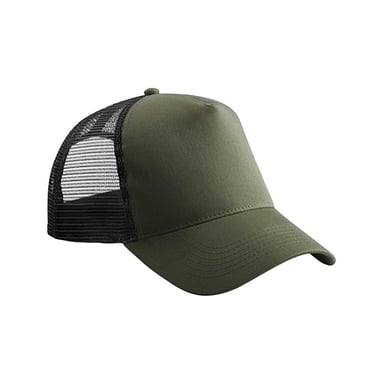 Beechfield - Trucker Cap Snapback für Kinder (Oliv/Schwarz)