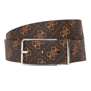 Guess - "Bmaglo" Gürtel für Herren, Rinderleder, wendbar (Beige/Braun)