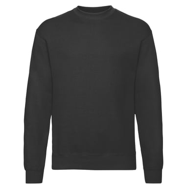 Fruit of the Loom - "Classic" Sweatshirt für Herren angesetzte Ärmel (Schwarz)