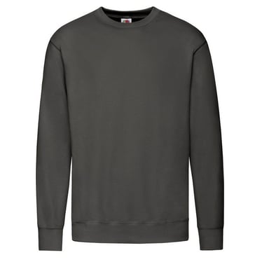 Fruit of the Loom - Sweatshirt für Herren angesetzte Ärmel (Hellgrau)