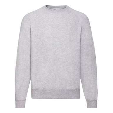 Fruit of the Loom - "Classic" Sweatshirt für Herren Raglanärmel (Grau meliert)