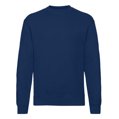 Fruit of the Loom - "Classic" Sweatshirt für Herren angesetzte Ärmel (Marineblau)