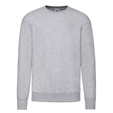 Fruit of the Loom - Sweatshirt für Herren angesetzte Ärmel (Grau meliert)