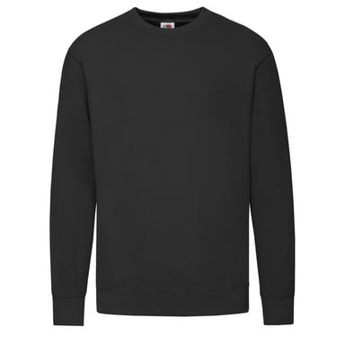 Fruit of the Loom - Sweatshirt für Herren angesetzte Ärmel (Schwarz)