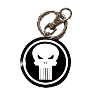 The Punisher - Schlüsselanhänger, Metall, Logo (Schwarz)