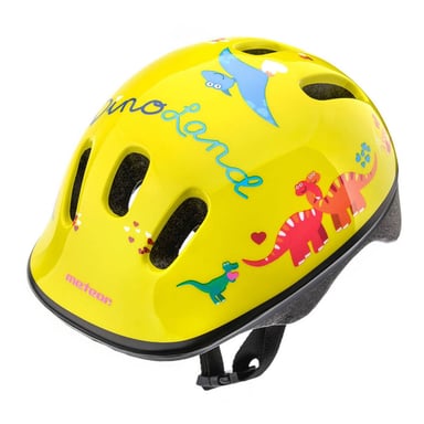 Meteor - Kinder Dinosaurier - Fahrradhelm (Gelb)