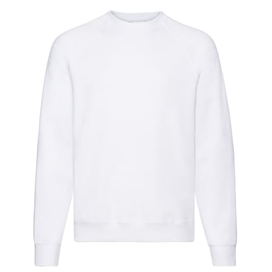 Fruit of the Loom - "Classic" Sweatshirt für Herren Raglanärmel (Weiß)