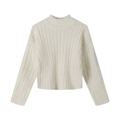 Minoti - Sweatshirt für Mädchen, Hoch geschnitten, Jerseyware (Weiß)