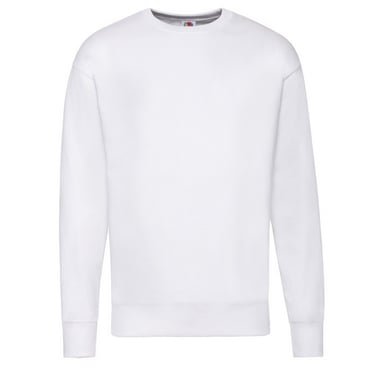 Fruit of the Loom - Sweatshirt für Herren angesetzte Ärmel (Weiß)