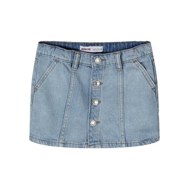 Minoti - Rock für Mädchen, Vorn geknöpft, Denim (Blau)