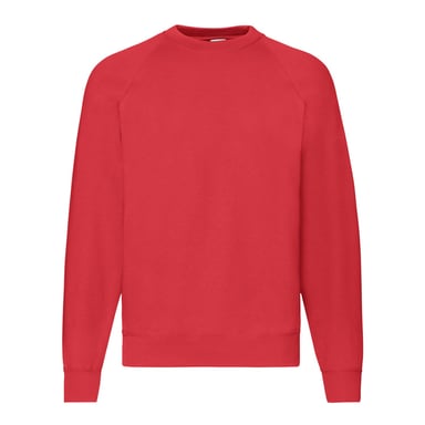 Fruit of the Loom - "Classic" Sweatshirt für Herren Raglanärmel (Rot)