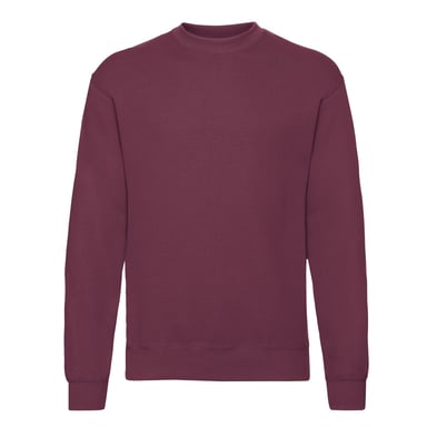 Fruit of the Loom - "Classic" Sweatshirt für Herren angesetzte Ärmel (Burgunderrot)