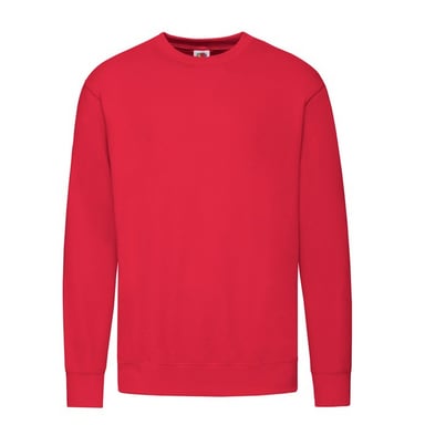 Fruit of the Loom - Sweatshirt für Herren angesetzte Ärmel (Rot)