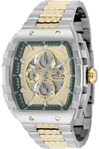 Invicta S1 Rally 50236 Herrenuhr - Quarzwerk - Edelstahl mit goldenem Zifferblatt - 47 mm