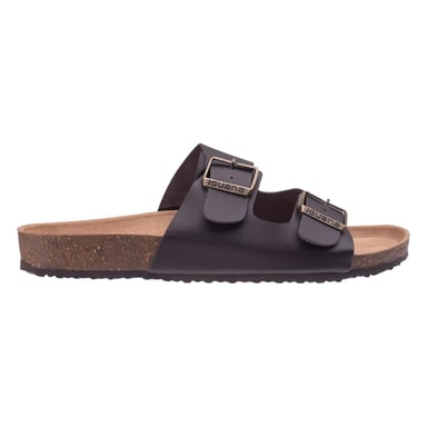 Iguana - Herren Badesandale "Frisso", Leder (Braun/Schwarz)