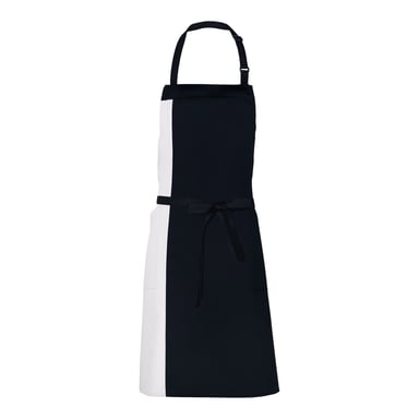 Link Kitchen Wear - Herren/Damen Unisex Schürze "Duo" (Schwarz/Weiß)
