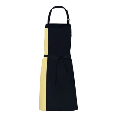 Link Kitchen Wear - Herren/Damen Unisex Schürze "Duo" (Schwarz/Zitrone)