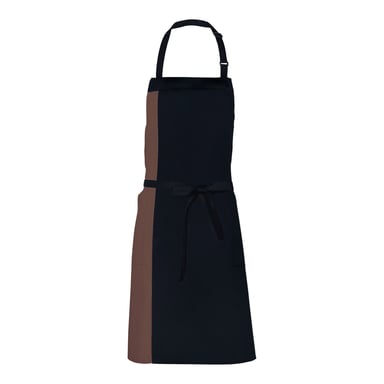 Link Kitchen Wear - Herren/Damen Unisex Schürze "Duo" (Schwarz/Braun)