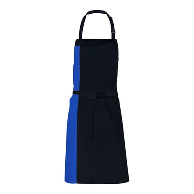 Link Kitchen Wear - Herren/Damen Unisex Schürze "Duo" (Schwarz/Königsblau)