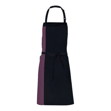 Link Kitchen Wear - Herren/Damen Unisex Schürze "Duo" (Schwarz/Burgunderrot)