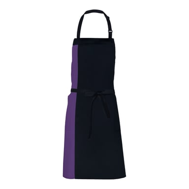 Link Kitchen Wear - Herren/Damen Unisex Schürze "Duo" (Schwarz/Violett)