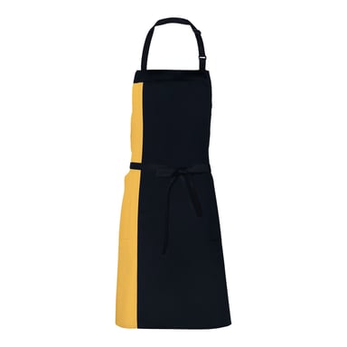 Link Kitchen Wear - Herren/Damen Unisex Schürze "Duo" (Schwarz/Sonnenblume)