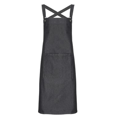 Premier - Latzschürze "Barista" (Jeans-Schwarz)