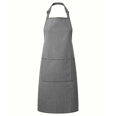 Premier - "Colours Collection" Latzschürze für Herren/Damen Unisex, Tasche (Jeans-Grau)