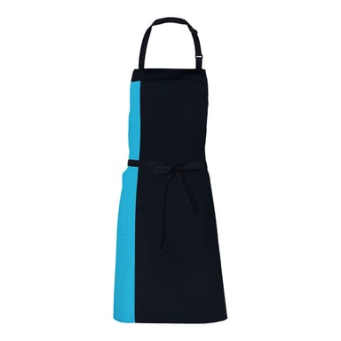 Link Kitchen Wear - Herren/Damen Unisex Schürze "Duo" (Schwarz/Türkis)