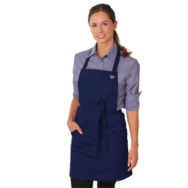 Dennys - Herren/Damen Unisex Schürze "Le Chef" (Marineblau)
