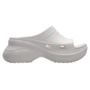 Balenciaga x Crocs Pool Slide Sandalen aus weißem Gummi