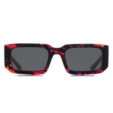 Prada PR06YS 06V5S0 abstrakte orange dunkelgraue Sonnenbrille