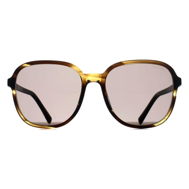 Miu Miu MUB01S 25E80Q gestreifte Sonnenbrille aus Loden, dunkelgrau