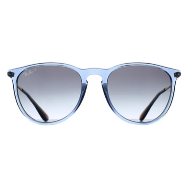 Ray-Ban RB4171 Erika 6592T3 transparent blau grau Gradient polarisierte Sonnenbrille