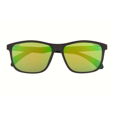 Superdry SDS-5014 104P mattschwarz grün grüner Spiegel polarisierte Sonnenbrille