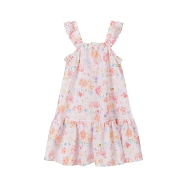 Minoti - Kleid für Mädchen, Gestaffelter Saum, Rüschen (Pink)