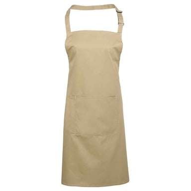 Premier - "Colours Collection" Latzschürze für Herren/Damen Unisex, Tasche (Khaki)