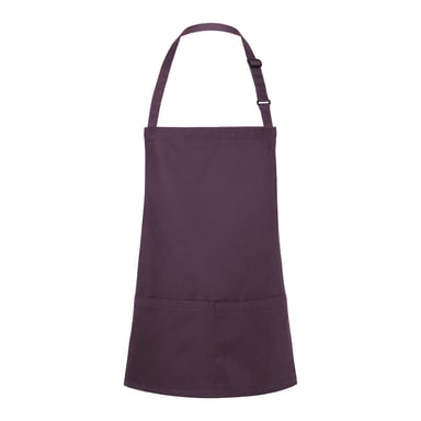 Karlowsky - Damen Latzschürze, Kurz (Aubergine)