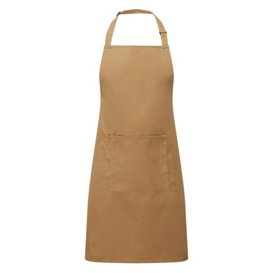 Premier - "Colours Collection" Latzschürze für Herren/Damen Unisex, Tasche (Camel)