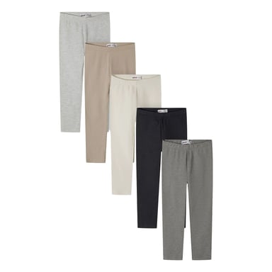 Minoti - Leggings für Mädchen (5er-Pack) (Grau)