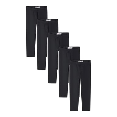 Minoti - Leggings für Mädchen (5er-Pack) (Schwarz)