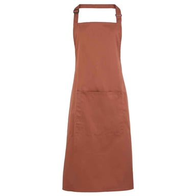 Premier - "Colours Collection" Latzschürze für Herren/Damen Unisex, Tasche (Kastanie)