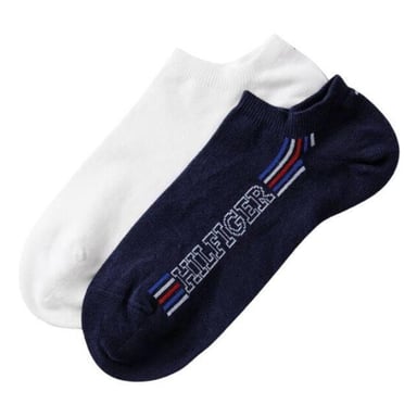 Tommy Hilfiger - Liner Socken für Herren (2er-Pack) (Weiß/Marine)