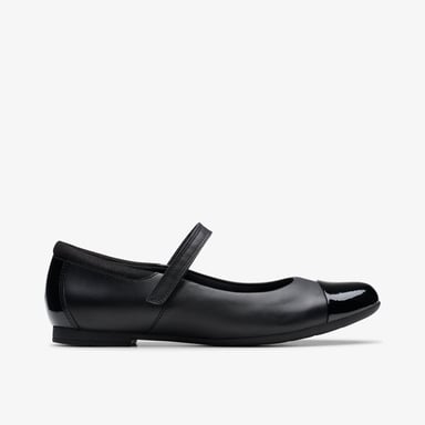 Scala Gem Y Black Leather Schuhe