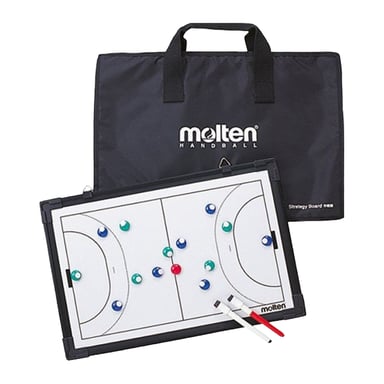 Molten - Handball-Taktiktafel mit Tragetasche "MSBH" (Schwarz/Weiß)