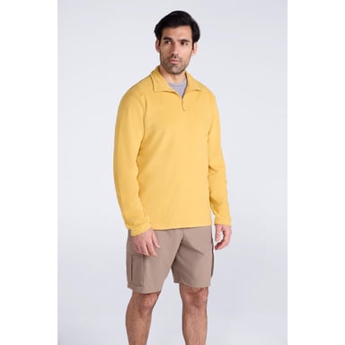 Mountain Warehouse - "Camber II" Fleece-Oberteil mit halbem Reißverschluss für Herren (Leuchtend Gelb)